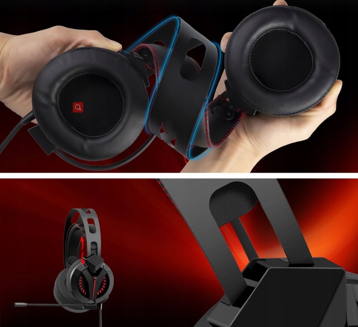 SŁUCHAWKI GAMINGOWE M180PRO do PC PS4 XBOX LED