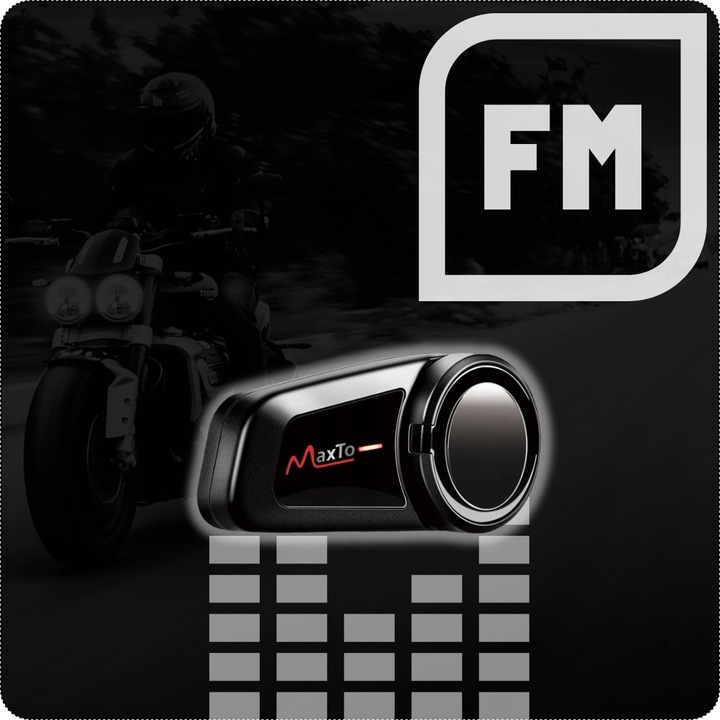INTERKOM MOTOCYKLOWY BLUTOOTH MAXTO M2 POLSKI LEKTOR