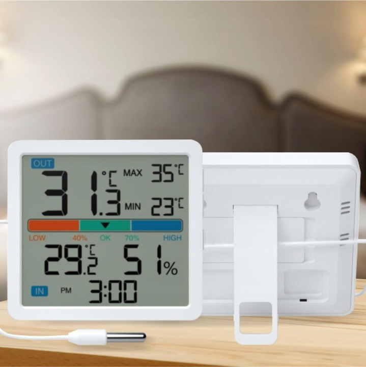 Termometr zewnętrzny pokojowy wewnętrzny Higrometr Stacja Pogodowa Manta