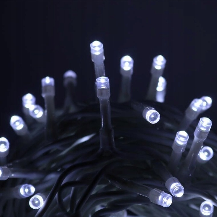 200 LED ZIMNY BIAŁY lampki wewnętrzne choinkowe świąteczne Święta dekoracja