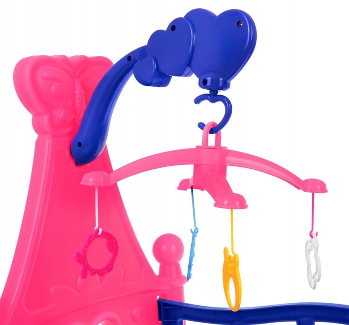 Duże ŁÓŻECZKO ŁÓŻKO DLA LALEK POŚCIEL Karuzela