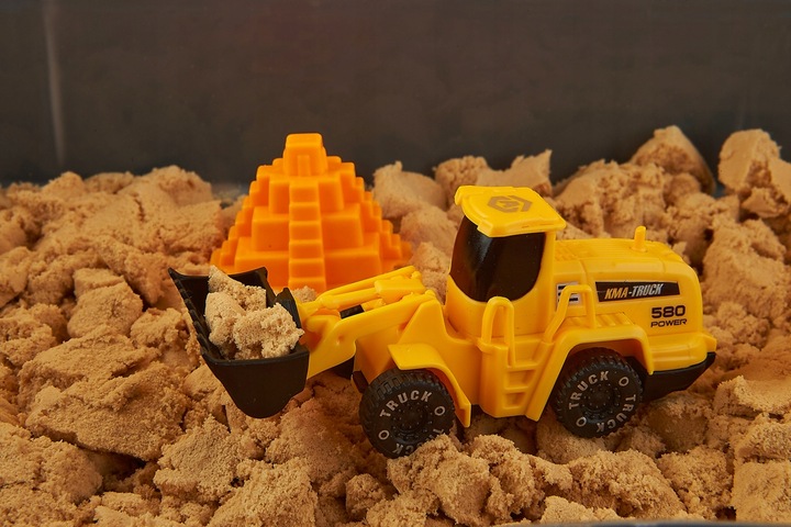 Zestaw Konstrukcyjny Dźwig Piasek Kinetyczny Pojazdy Budowlane dla Dzieci