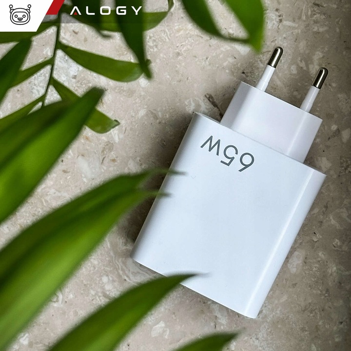 ŁADOWARKA SIECIOWA SZYBKA USB-A USB QC 3.0 65W USB-C PD TYP C DO TELEFONU