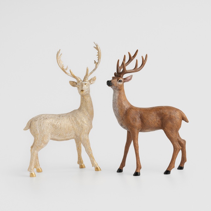 Duży RENIFER świąteczny FIGURKA JELEŃ duży 41cm brązowy home&you RUSTICDEER