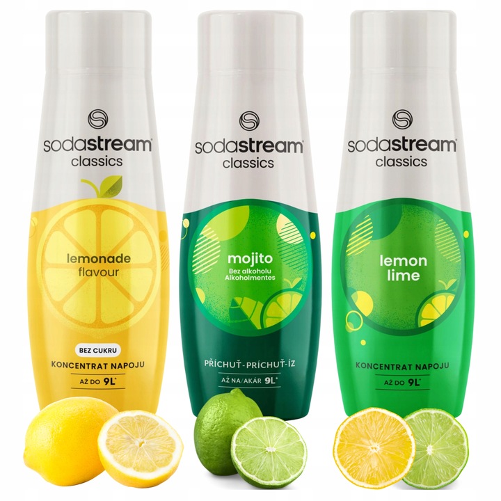 SODA STREAM LEMONIADA + MOJITO + CYTRYNA LIMONKA Koncentrat Syrop Saturator