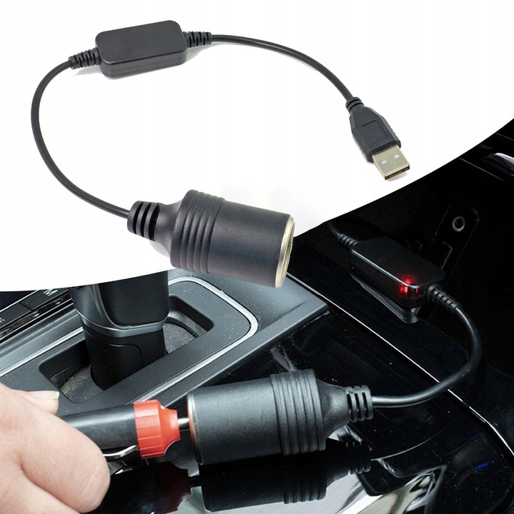 UADAPTER AUTO KONWERTER USB GNIAZDO ZAPALNICZKI