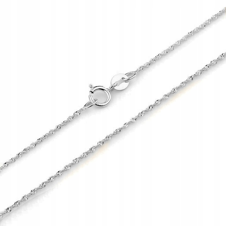 Łańcuszek srebro pr. 925 Naszyjnik Damski Srebrny SINGAPUR 50 cm x 2 mm