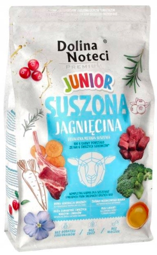 DOLINA NOTECI PREMIUM JUNIOR karma suszona sucha dla psa JAGNIĘCINA 4 kg