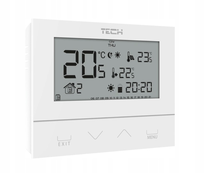 STEROWNIK TERMOSTAT REGULATOR TEMPERATURY POKOJOWY SZKŁO TECH ST-292 V3