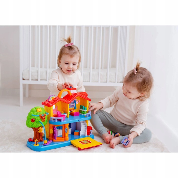 Odkrywczy Domek zabawka interaktywna edukacyjna dla dzieci 12m+, Dumel