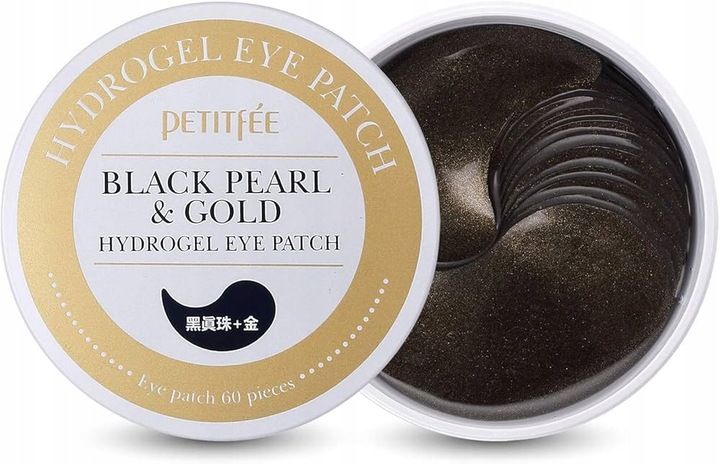 PETITFEE Black Pearl & Gold Hydrogel Eye Patch Hydrożelowe płatki pod oczy