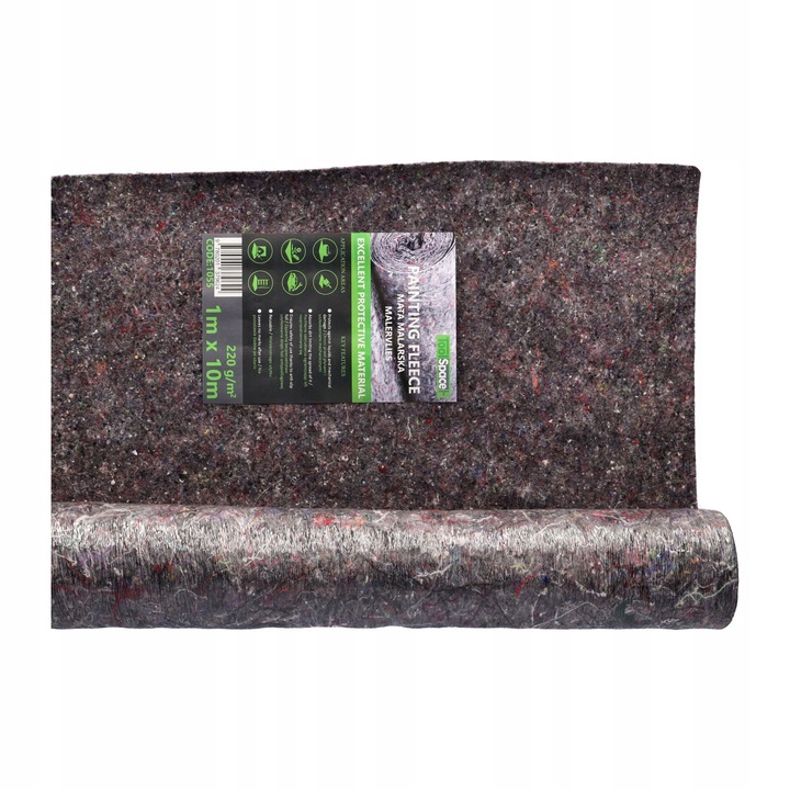 MATA MALARSKA FILC Z FOLIĄ 2x10mb gr.220g/m2 MATA OCHRONNA 20m2 GRUBA MOCNA