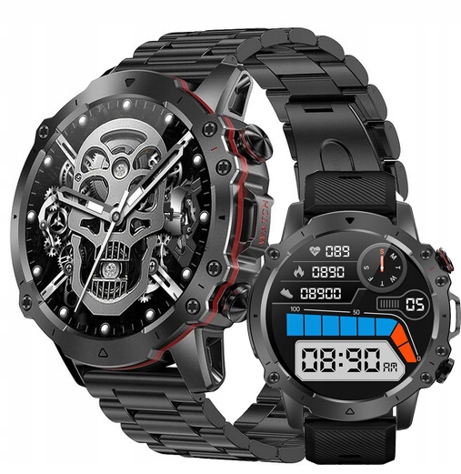 Zegarek męski SMARTWATCH Rubicon 400mAh ROZMOWY 2 paski KROKI SMS FB PULS