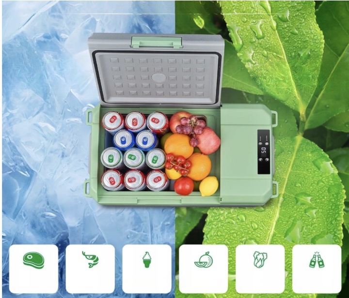 Przenośna lodówka z trybami MAX i ECO 17L AAOBOSI szara 60x33,4x32,4 cm