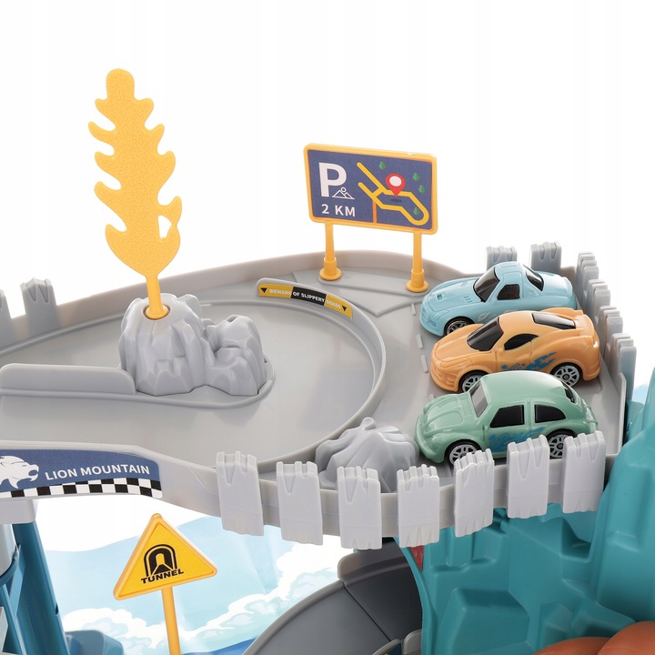 TOR WYŚCIGOWY JASKINIA LWA TOR SAMOCHODOWY ZESTAW 4 AUTKA
