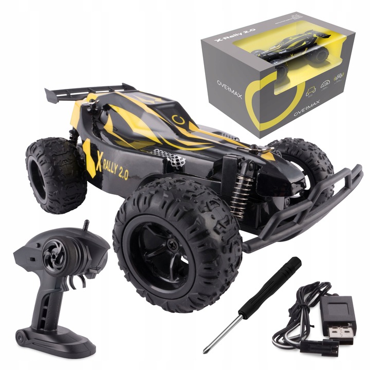 Samochód ZDALNIE STEROWANY Auto RC 20km/h DWA AKUMULATORY NAPĘD NA TYŁ