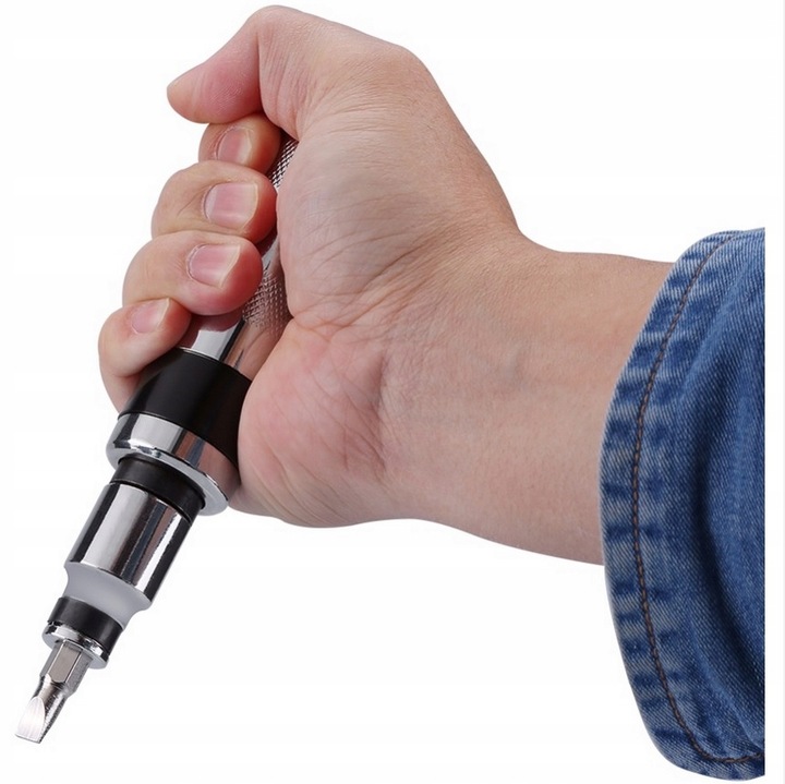 WKRĘTAK ŚRUBOKRĘT UDAROWY DO POBIJANIA + 13 BITÓW