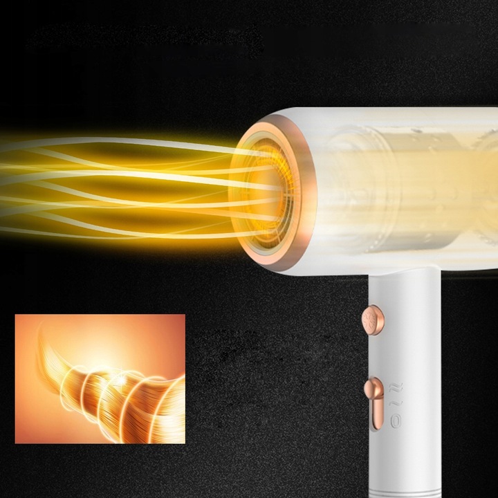 SUSZARKA DO WŁOSÓW z zimnym nadmuchem jonizacja dyfuzor moc 1800W nie puszy