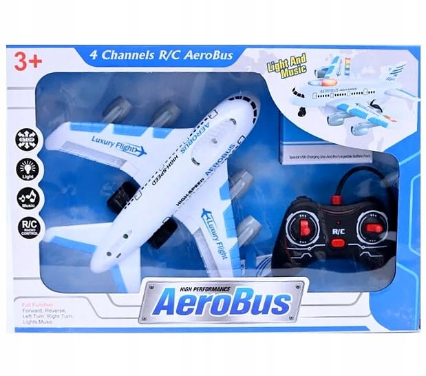 SAMOLOT PASAŻERSKI ZDALNIE STEROWANY RC + PILOT