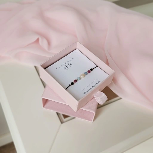 Bransoletka Talizman Siła Onyks Rubin Akwamaryn