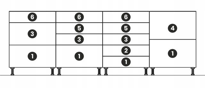 Szablon do montażu szuflad BLUM Tand GTV Modernbox