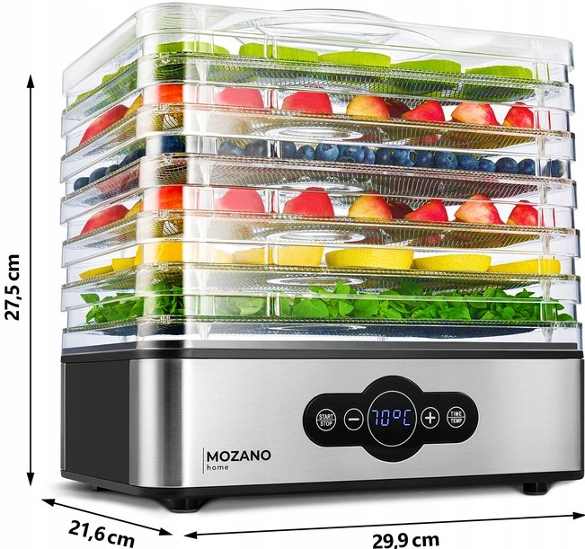 SUSZARKA DO GRZYBÓW OWOCÓW WARZYW SPOŻYWCZA DUŻA STALOWE SITA 500W ŻYWNOŚCI