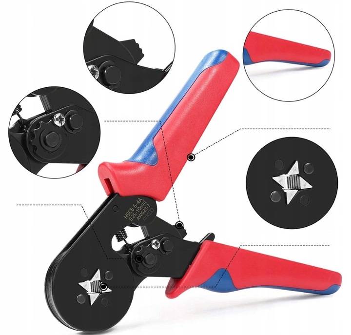 Zaciskarka do konektorów końcówek + 1200 tulejek