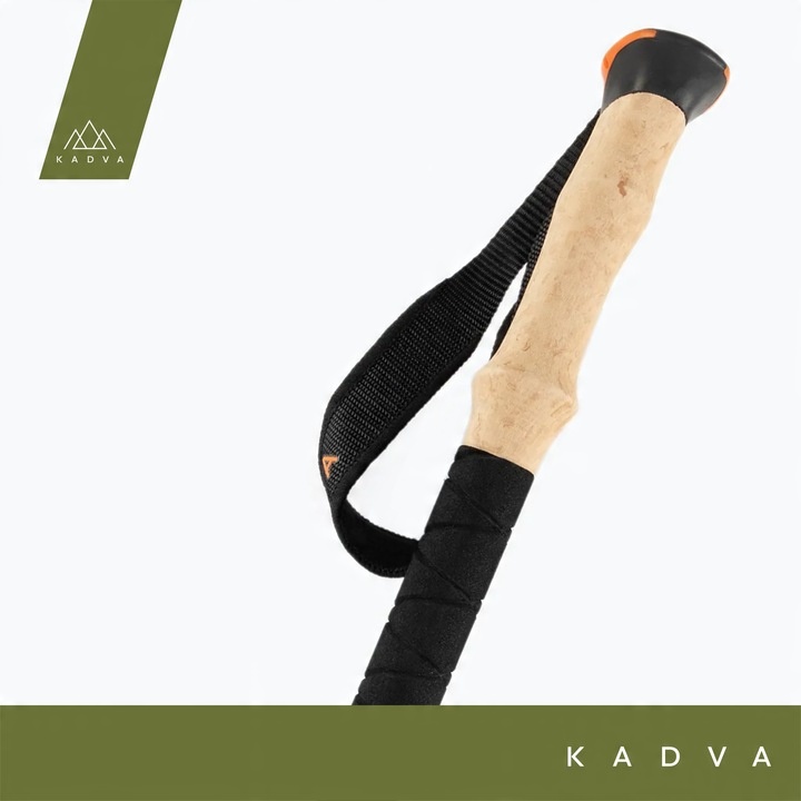 Kije turystyczne KADVA Kibo pomarańczowy 65-135cm SYSTEM QUICK LOCK