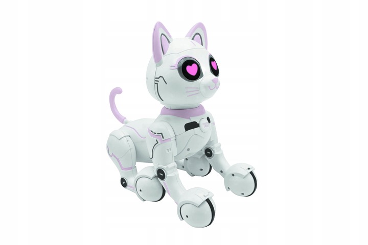 Zdalnie sterowany robot kot, programowalny inteligentny, światło, dźwięk