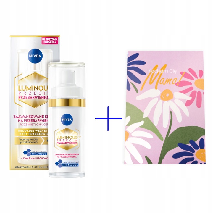 NIVEA LUMINOUS630 Serum na przebarwienia plamy 30ml + Kartka dla mamy