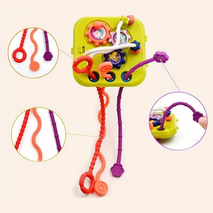 SENSORYCZNA EDUKACYJNA KOSTKA AKTYWNOŚCI DLA NIEMOWLĄT WOOPIE BABY