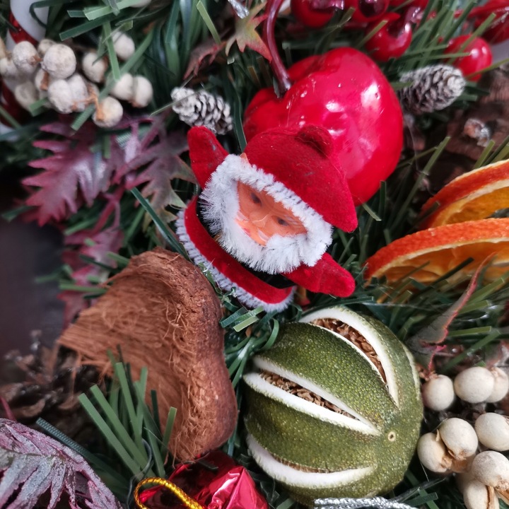 Wianek wieniec stroik 42 cm bożonarodzeniowy świąteczny