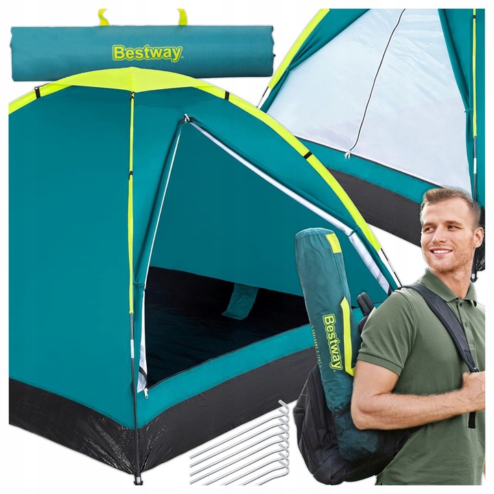 Namiot Turystyczny Kempingowy 2-3 Osobowy 210x210cm + Torba Bestway 68085