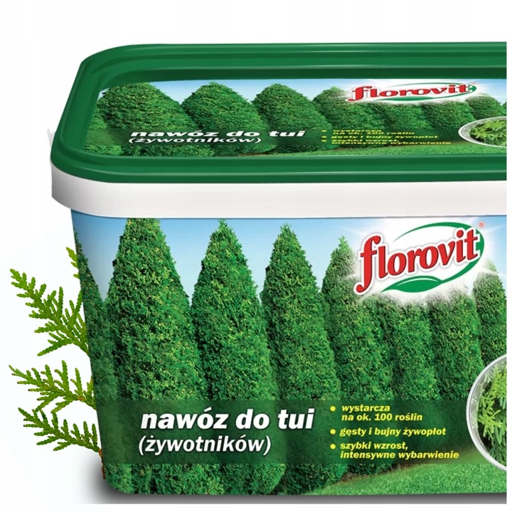 NAWÓZ DO TUI FLOROVIT 4kg POD TUJE TUJI ŻYWOTNIKÓW IGLAKÓW WYDAJNY