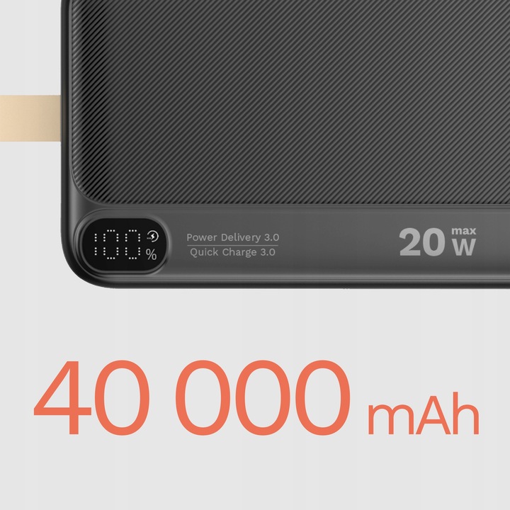 Power bank 40000mAh 20W QC PD USB-C KrugerMatz