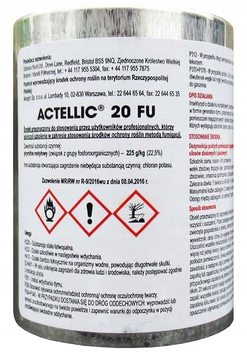 Actellic 20FU świece dymne 90g Actellic
