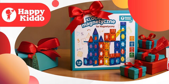 Klocki magnetyczne tor kulkowy kulodrom konstrukcyjne konstrukcyjne 100 ele