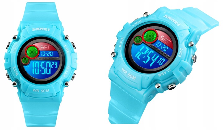 SUPER ZEGAREK DZIECIĘCY KOLOROWE LED NOWY MODEL DLA CHŁOPCA DLA DZIEWCZYNKI