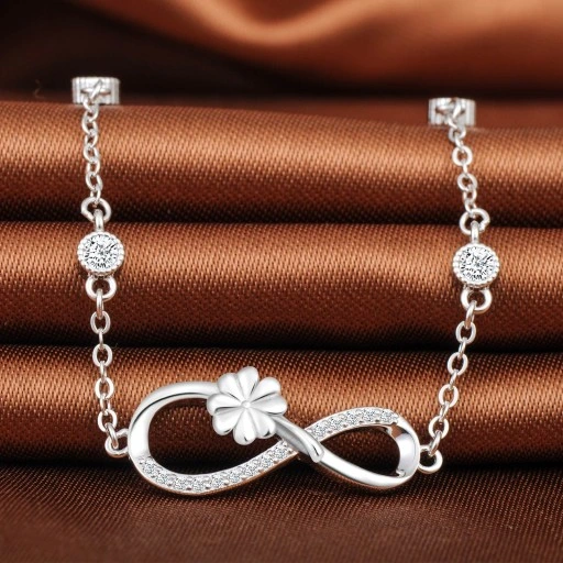 Komplet Biżuterii Srebrnej 925 Nieskończoność Koniczynka 3 element + GRAWER