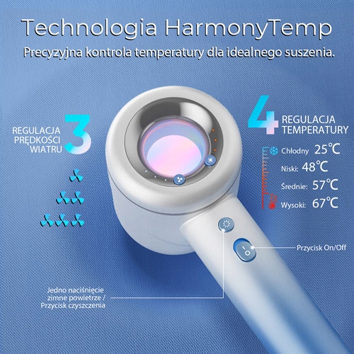 Inteligentna suszarka do włosów Air Essence MistralBlow iQ Ionic Gold&Grey