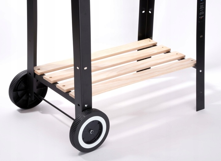 NA MAJÓWKĘ Grill Ogrodowy Węglowy Duży Na Kołach Mobilny Drewniane Półki