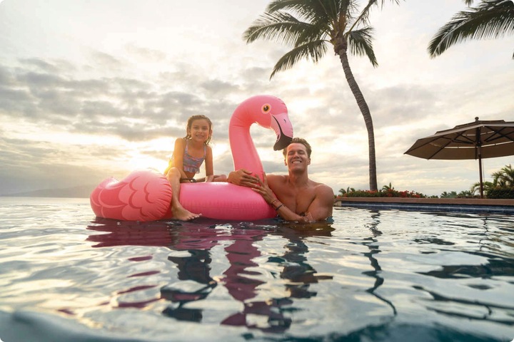 Materac Dmuchany do Pływania Flaming Lekki i Wytrzymały 142x137 INTEX XXL