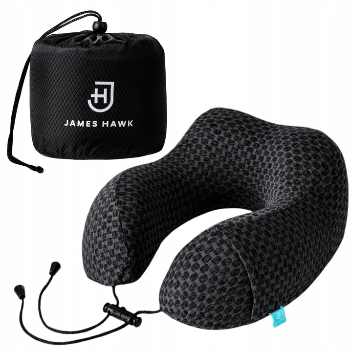 Poduszka podróżna Turystyczna Do samolotu Rogal na szyję z pianką memory 3D