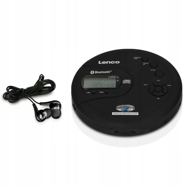 DISCMAN PRZENOŚNY ODTWARZACZ CD ESP ANTISHOCK AKUMULATOR AA BLUETOOTH LCD