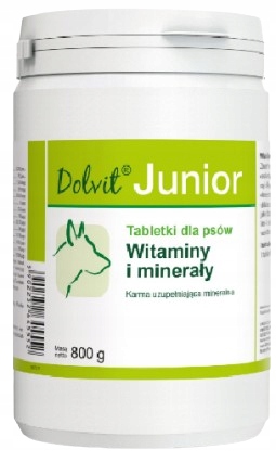 Dolvit Junior WITAMINY I MINERAŁY DLA SZCZENIĄT dla psa 800 g