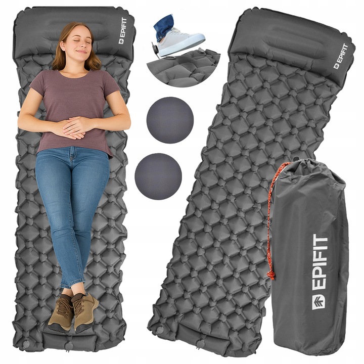 Materac Samopompujący Jednoosobowy Pojedynczy do Spania Pod Namiot 190x60cm