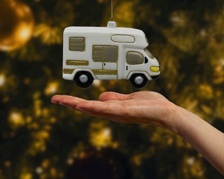 Bombka choinkowa ręcznie malowana - Kamper