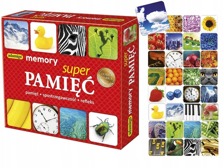 Gra Pamięciowa Memory Super Pamięć Dla Dzieci 5+ Adamigo