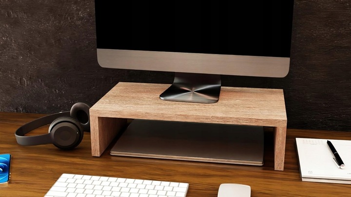 PODSTAWKA POD MONITOR NADSTAWKA ERGONOMICZNA NA BIURKO PODNOSI EKRAN O 11CM