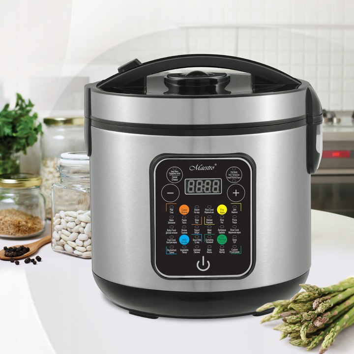 MULTICOOKER PAROWAR SZYBKOWAR ELEKTRYCZNY GARNEK 30 PROGRAMÓW 5L 900W TIMER